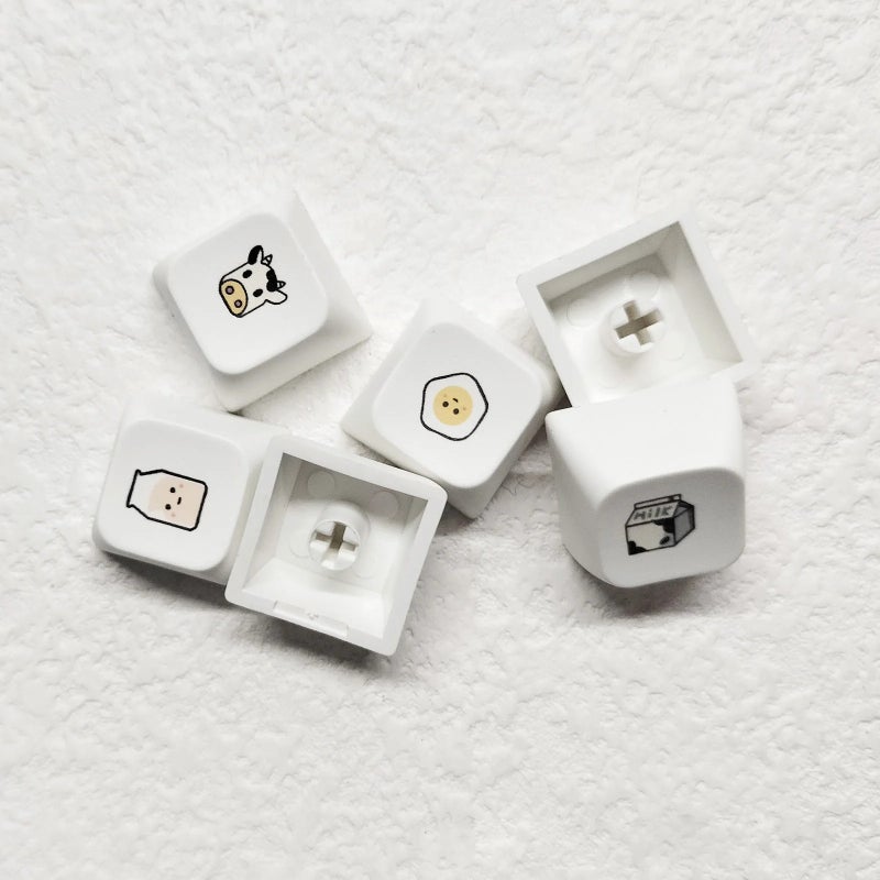 Bluejw Minimalist White PBT Gaming Keycaps - Original Arabic Personalized Keyboard Set - Image 3
